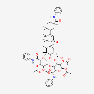 alpha-D-Glucopyranosiduronamide, (3-beta,20-beta)-11,29-dioxo-29-(phenylamino)olean-12-en-3-ylN-phenyl-2-O-(2,3,4-tri-O-acetyl-N-phenyl-beta-D-glucopyranuronamidosyl)-, 3,4-diacetate