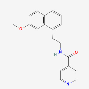 4-Pyridinecarboxamide, N-(2-(7-methoxy-1-naphthalenyl)ethyl)-