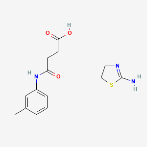 4,5-Dihydro-1,3-thiazol-2-amine;4-(3-methylanilino)-4-oxobutanoic acid