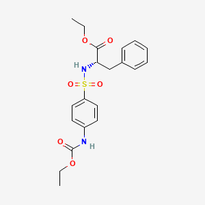 L-Phenylalanine, N-((4-((ethoxycarbonyl)amino)phenyl)sulfonyl)-, ethyl ester