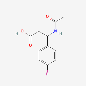 B1274513 3-Acetamido-3-(4-fluorophenyl)propanoic acid CAS No. 332052-58-1