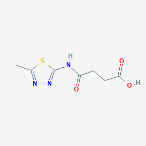 molecular formula C7H9N3O3S B1274514 N-(5-甲基-[1,3,4]噻二唑-2-基)-琥珀酰胺酸 CAS No. 79888-39-4