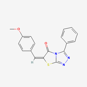 6-((4-Methoxyphenyl)methylene)-3-phenylthiazolo(2,3-c)-1,2,4-triazol-5(6H)-one