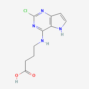 4-[(2-chloro-5H-pyrrolo[3,2-d]pyrimidin-4-yl)amino]butanoic acid