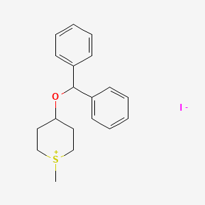 4-(Benzhydryloxy)-1-methyltetrahydrothiopyranium iodide