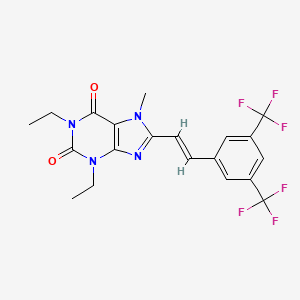 (E)-8-(3,5-Bis(trifluoromethyl)styryl)-1,3-diethyl-7-methylxanthine