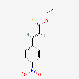 molecular formula C11H11NO3S B12745170 Cinnamic acid, 4-nitrothio-, O-ethyl ester CAS No. 117666-88-3