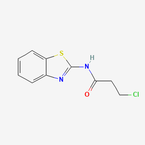 molecular formula C10H9ClN2OS B1274521 N-(1,3-苯并噻唑-2-基)-3-氯丙酰胺 CAS No. 2877-36-3