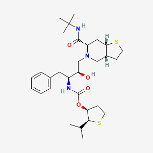 5-(3(R)-(((2(S)-cis-Isopropyl-tetrahydrothienyl-3(S)-oxy)carbonyl)amino)-4-phenyl-2(R)-hydroxybutyl)-N-(1,1-dimethylethyl)octahydrothieno(3,2-c)pyridine-6(R)-carboxamide