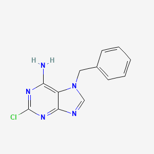 molecular formula C12H10ClN5 B1274523 7-苄基-2-氯-7H-嘌呤-6-胺 CAS No. 56025-89-9