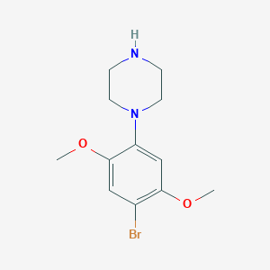 molecular formula C12H17BrN2O2 B12745264 1-(2,5-Dimethoxy-4-bromophenyl)piperazine CAS No. 100939-87-5