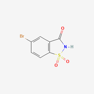 molecular formula C7H4BrNO3S B1274531 5-溴苯并[d]异噻唑-3(2H)-酮 1,1-二氧化物 CAS No. 29632-82-4