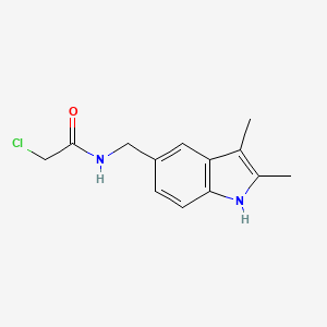 molecular formula C13H15ClN2O B1274538 2-氯-N-(2,3-二甲基-1H-吲哚-5-基甲基)-乙酰胺 CAS No. 70773-10-3