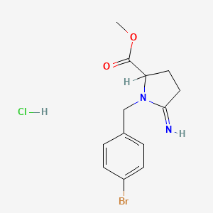 1-(p-Bromobenzyl)-5-imino-2-pyrrolidinecarboxylic acid methyl ester hydrochloride