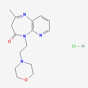 4H-Pyrido(2,3-b)(1,4)diazepin-4-one, 3,5-dihydro-2-methyl-5-(2-(4-morpholinyl)ethyl)-, monohydrochloride