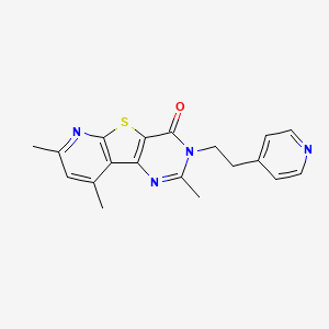 4,11,13-trimethyl-5-(2-pyridin-4-ylethyl)-8-thia-3,5,10-triazatricyclo[7.4.0.02,7]trideca-1(9),2(7),3,10,12-pentaen-6-one