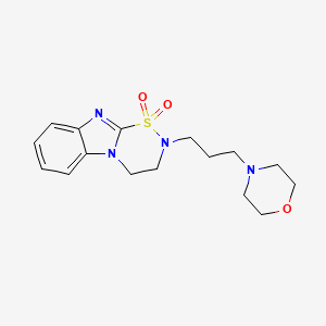 2H-1,2,5-Thiadiazino(5,6-a)benzimidazole, 3,4-dihydro-2-(3-(4-morpholinyl)propyl)-, 1,1-dioxide