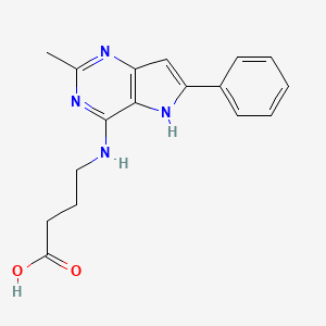 Butanoic acid, 4-((2-methyl-6-phenyl-5H-pyrrolo(3,2-d)pyrimidin-4-yl)amino)-