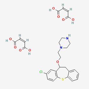 1-(2-((8-Chloro-10,11-dihydrodibenzo(b,f)thiepin-10-yl)oxy)ethyl)piperazine dimaleate