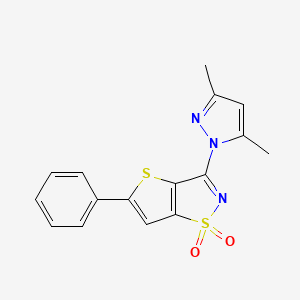 Thieno(2,3-d)isothiazole, 3-(3,5-dimethyl-1H-pyrazol-1-yl)-5-phenyl-, 1,1-dioxide