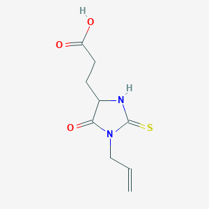 molecular formula C9H12N2O3S B1274544 3-(1-Allyl-5-oxo-2-thioxo-imidazolidin-4-yl)-propionic acid CAS No. 436855-68-4