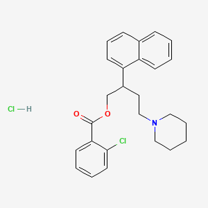 2-(1-Naphthalenyl)-4-(1-piperidinyl)butyl 2-chlorobenzoate hydrochloride