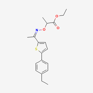 2-(((1-(5-(4-Ethylphenyl)-2-thienyl)ethylidene)amino)oxy)propanoic acid ethyl ester