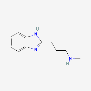 molecular formula C11H15N3 B1274548 [3-(1H-Benzoimidazol-2-yl)-propyl]-methyl-amine CAS No. 64137-52-6