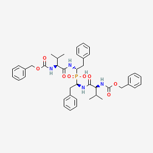 2,5,9,12-Tetraaza-7-phosphatridecanedioic acid, 7-hydroxy-3,11-bis(1-methylethyl)-4,10-dioxo-6,8-bis(phenylmethyl)-, bis(phenylmethyl) ester, 7-oxide, (3S-(3R*,6R*,8S*,11R*))-