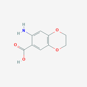 molecular formula C9H9NO4 B1274552 7-氨基-2,3-二氢-1,4-苯并二噁英-6-羧酸 CAS No. 99358-09-5