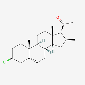 17-alpha-Pregn-5-en-20-one, 3-beta-chloro-16-beta-methyl-