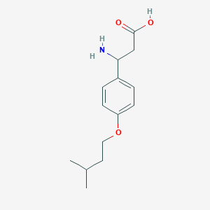 B1274555 3-Amino-3-[4-(3-methylbutoxy)phenyl]propanoic acid CAS No. 435345-30-5