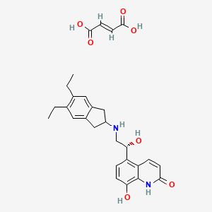 molecular formula C28H32N2O7 B12745551 Indacaterol fumarate CAS No. 1000160-87-1