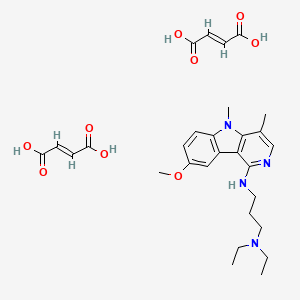 1-(3-Diethylaminopropyl)amino-4,5-dimethyl-8-methoxy-5H-pyrido(4,3-b)indole dimaleate