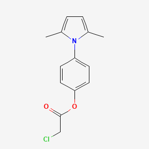 molecular formula C14H14ClNO2 B1274557 氯乙酸4-(2,5-二甲基-吡咯-1-基)-苯酯 CAS No. 443294-30-2