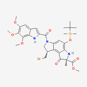 methyl (2R,8S)-8-(bromomethyl)-4-[tert-butyl(dimethyl)silyl]oxy-2-methyl-1-oxo-6-(5,6,7-trimethoxy-1H-indole-2-carbonyl)-7,8-dihydro-3H-pyrrolo[3,2-e]indole-2-carboxylate