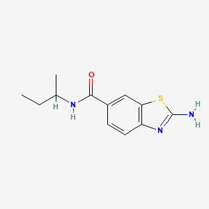 molecular formula C12H15N3OS B1274559 2-氨基苯并噻唑-6-羧酸仲丁酰胺 CAS No. 320740-71-4
