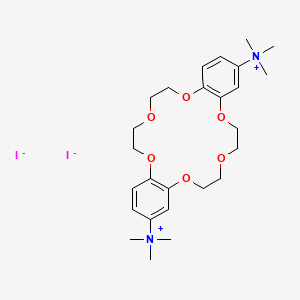 Dibenzo(b,k)(1,4,7,10,13,16)hexaoxacyclooctadecin-2,14-diaminium, 6,7,9,10,17,18,20,21-octahydro-N,N,N,N',N',N'-hexamethyl-, diiodide