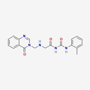 Acetamide, N-(((2-methylphenyl)amino)carbonyl)-2-(((4-oxo-3(4H)-quinazolinyl)methyl)amino)-