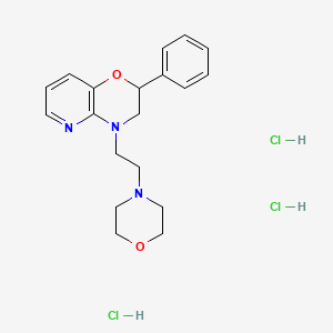 2H-Pyrido(3,2-b)-1,4-oxazine, 3,4-dihydro-4-(2-morpholinoethyl)-2-phenyl-, trihydrochloride