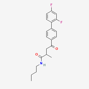 (+-)-N-Butyl-2',4'-difluoro-alpha-methyl-gamma-oxo-(1,1'-biphenyl)-4-butanamide