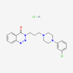 1,2,3-Benzotriazin-4(3H)-one, 3-(3-(4-(3-chlorophenyl)-1-piperazinyl)propyl)-, monohydrochloride