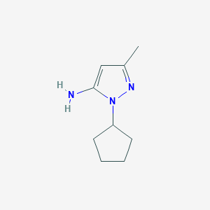 molecular formula C9H15N3 B1274583 1-环戊基-3-甲基-1H-吡唑-5-胺 CAS No. 30241-37-3
