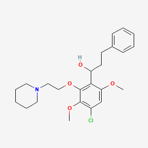 alpha-(4-Chloro-3,6-dimethoxy-2-(2-(1-piperidinyl)ethoxy)phenyl)benzenepropanol