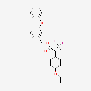 Cyclopropanecarboxylic acid, 2,2-difluoro-1-(4-ethoxyphenyl)-, (3-phenoxyphenyl)methyl ester, (S)-