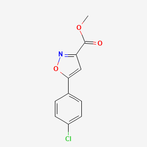 molecular formula C11H8ClNO3 B1274589 5-(4-氯苯基)异恶唑-3-羧酸甲酯 CAS No. 176593-36-5