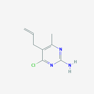 molecular formula C8H10ClN3 B1274590 5-烯丙基-4-氯-6-甲基嘧啶-2-胺 CAS No. 23497-43-0