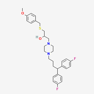 1-(4,4-Bis(4-fluorophenyl)butyl)-4-(2-hydroxy-3-(4-methoxyphenylmethylthio)propyl)piperazine