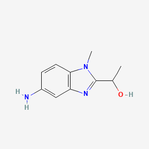 molecular formula C10H13N3O B1274595 1-(5-amino-1-methyl-1H-benzimidazol-2-yl)ethanol 