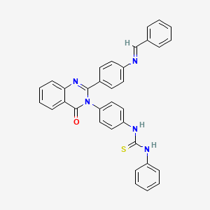 N-(4-(4-Oxo-2-(4-((phenylmethylene)amino)phenyl)-3(4H)-quinazolinyl)phenyl)-N'-phenylthiourea